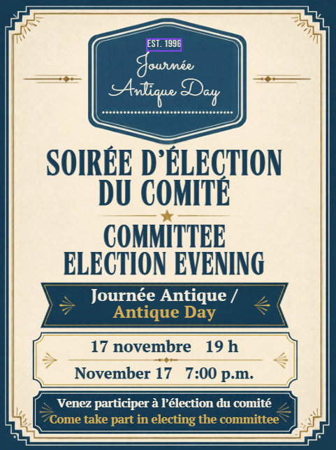 Élection du comité de la Journée Antique